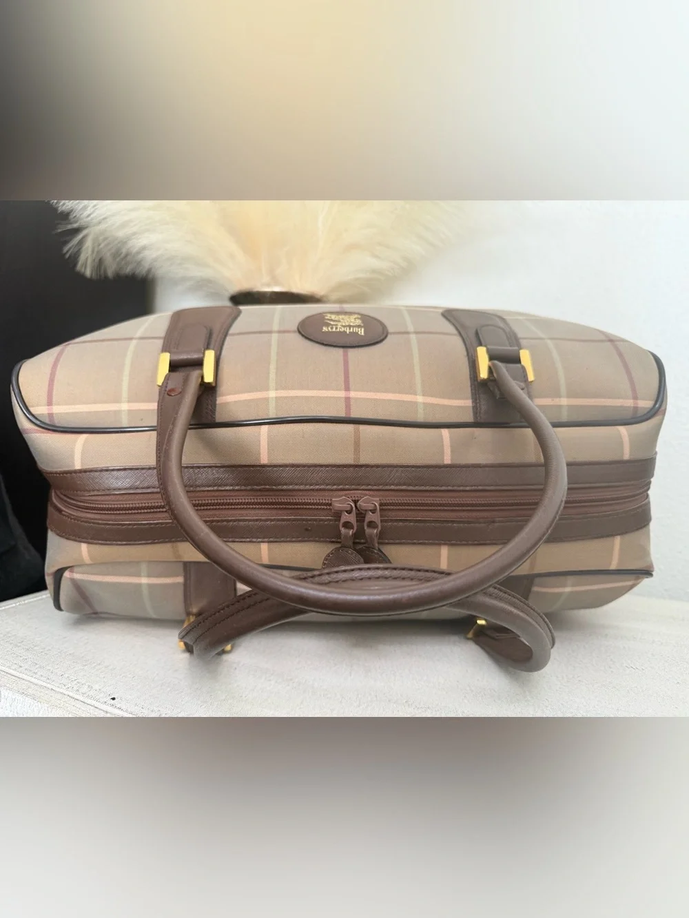 BURBERRYS Nova Check Boston Travel Bag